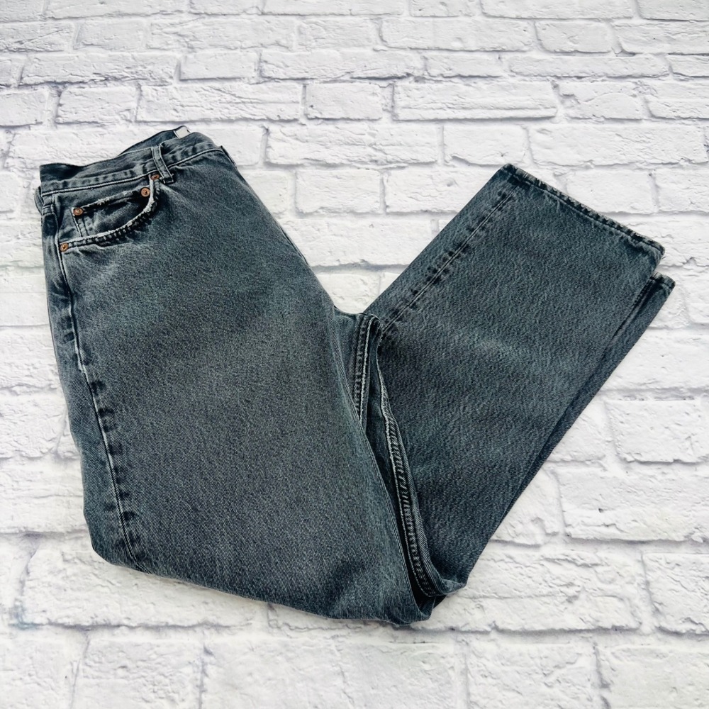 AGOLDE 90s Pinch Waist Jeans Butterfly Grey High Rise Straight Leg 29  Comfort